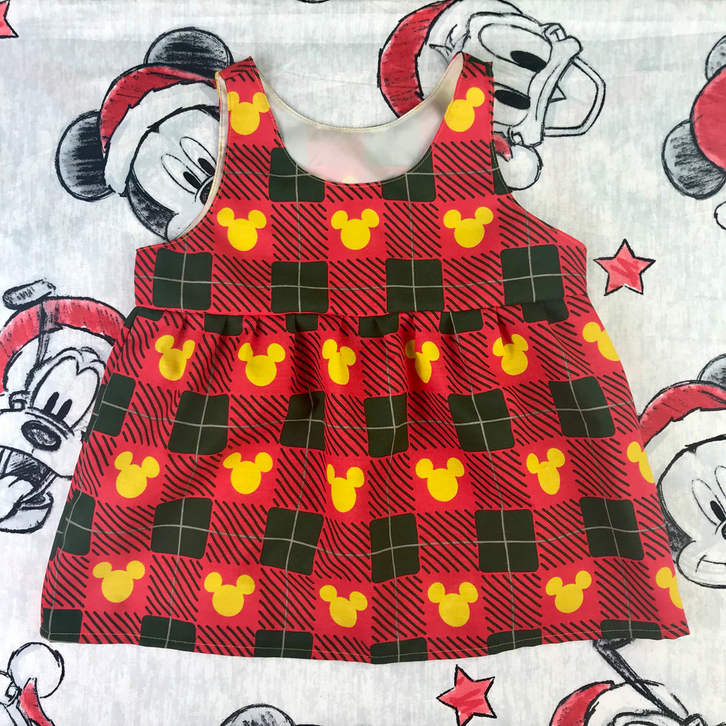 Christmas Tartan kids custom smock age 1-6